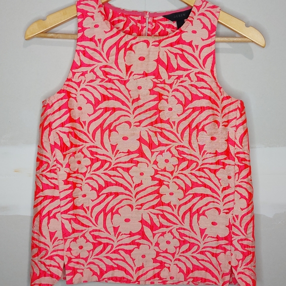 J.Crew Seamed Shell in Pluneria Jacquard Sz 2 - Picture 12 of 15